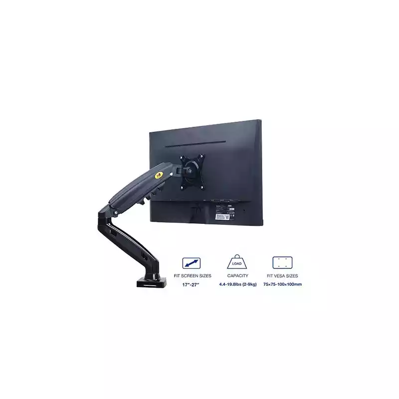 North Bayou F80 Single Gas Spring Monitor Desk Mount Stand