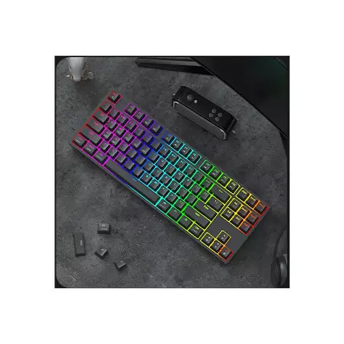 Monka A87 Pro TKL Tri Mode RGB Mechanical Keyboard (Red Switch)-gallery-1