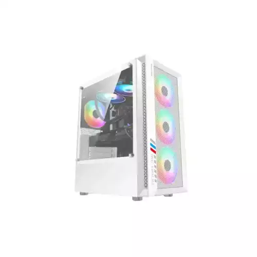 POWER TRAIN PT-701W ATX MID TOWER GAMING CASE WITH 4 RGB FAN