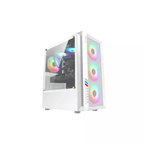 POWER TRAIN PT-701W ATX MID TOWER GAMING CASE WITH 4 RGB FAN