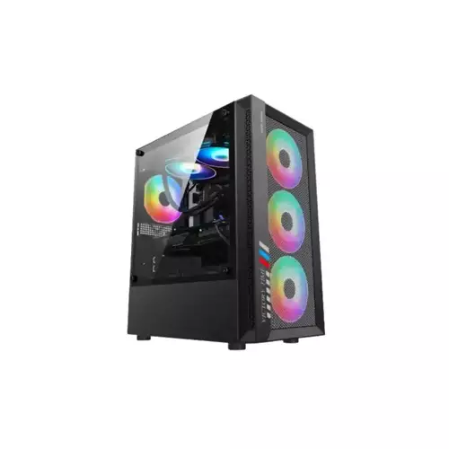 POWER TRAIN PT-701B ATX MID TOWER GAMING CASE WITH 4 RGB FAN