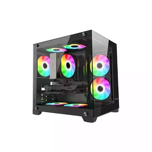 Power Train G777 Mid Tower ATX Gaming Desktop Case (Black)