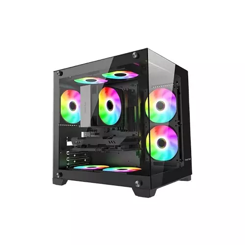 Power Train G777 Mid Tower ATX Gaming Desktop Case (Black)