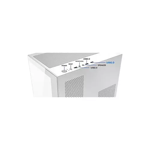 Power Train G777 Mid Tower ATX Gaming Desktop Case (White)-4