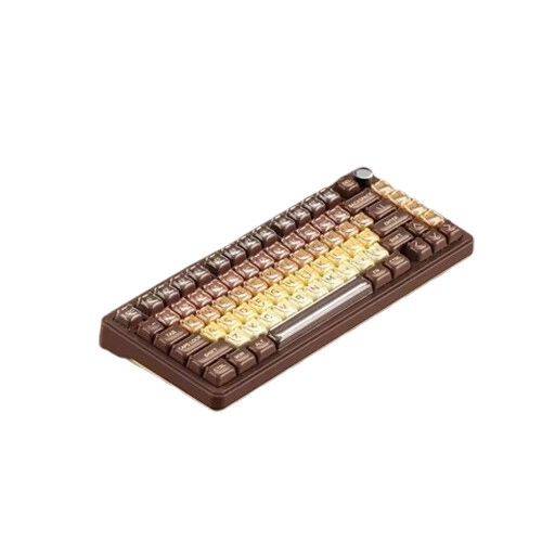 Xinmeng S75 Dual 8K HE Tri Mode Mechanical Keyboard (Caramel Brownie Bear)
