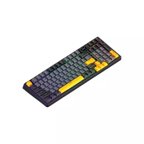 MONKA 3098 PRO V2 Tri Mode RGB Hot swappable Mechanical Keyboard (Star Flare Orange) - 1
