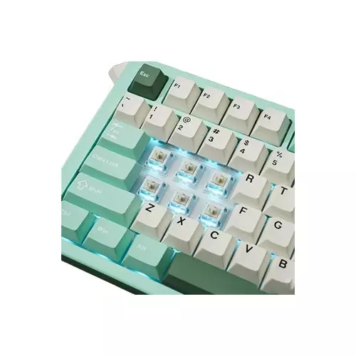 MONKA A75 MAX Aluminum Tri-Mode Wireless Mechanical Keyboard (Green Mirror)-1