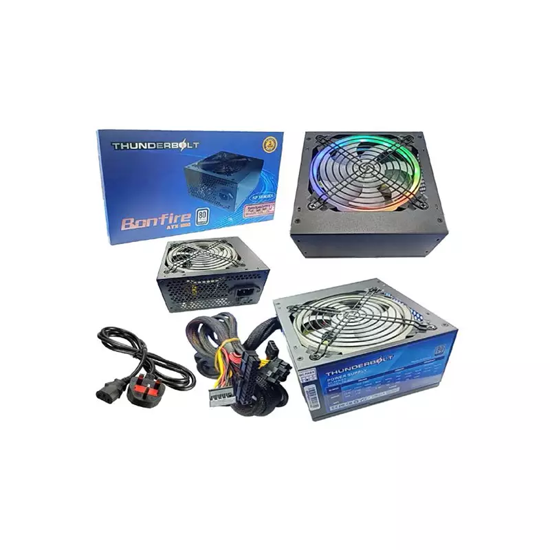 THUNDERBOLT 650W 80+ Plus Silver GAMING RGB FAN POWER SUPPLY