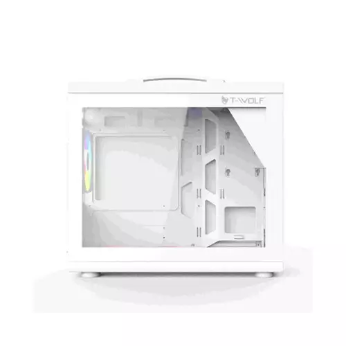 T-Wolf XPLENDER X5 BH ARGB MINI-ITX Portable Casing (White)-gallery-2