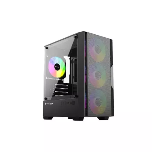 T-Wolf Phantom X4 RGB M-ATX Mid Tower Gaming Case With 200W PSU