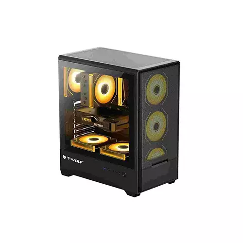 T-Wolf BLAZE BOX X4 ARGB E-ATX Mid-Tower Gaming Casing-gallery-2