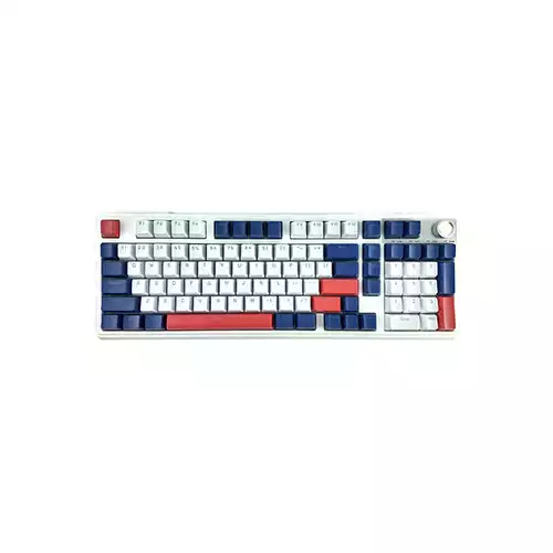T-WOLF T78 RGB Tri Mode Red Switch Mechanical Gaming Keyboard (White)