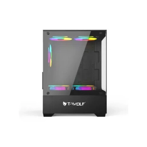 T-Wolf Ice Cooler X5 ARGB M-ATX Mid Tower Gaming Casing - 1