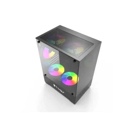 T-Wolf Ice Cooler X5 ARGB M-ATX Mid Tower Gaming Casing - 2