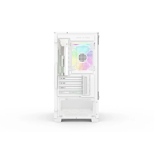 T-Wolf Ice Cooler X5 ARGB M-ATX Mid Tower Gaming Casing (White) - 3