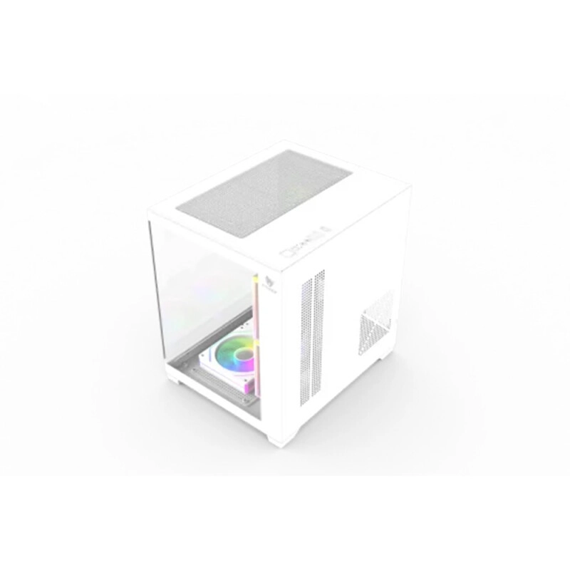 T-Wolf Mystery Box NV X5 Infinity ARGB M-ATX Gaming Case (White) - 1