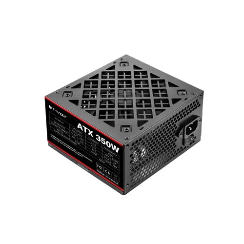 T-Wolf ATX 350W Power Supply With Cable (Black) - 2