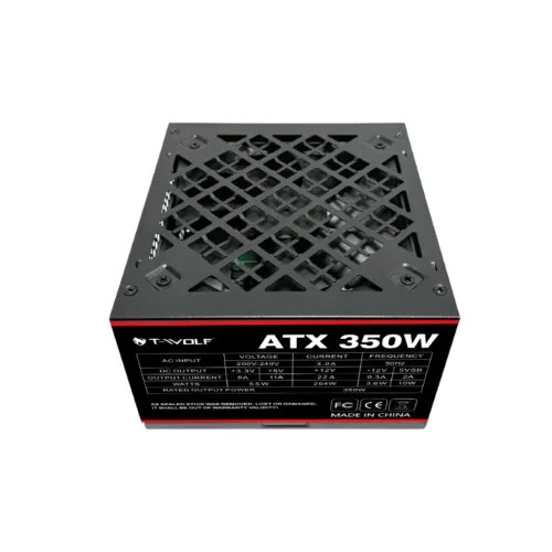 T-Wolf ATX 350W Power Supply With Cable (Black) - 3