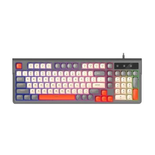 T-WOLF T13 Gray Mixed Color Keycaps Gaming Keyboard