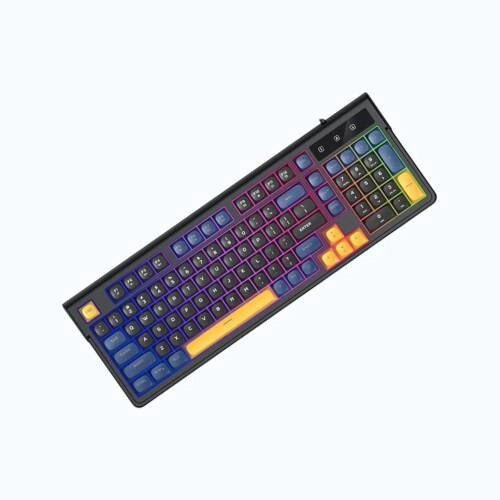 T-WOLF T13 Black Mixed Color Keycaps Gaming Keyboard