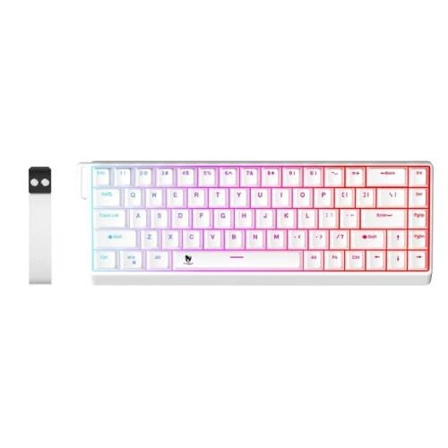 T-Wolf K68 Tri-Mode RGB White Mechanical Keyboard