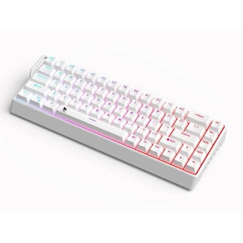 T-Wolf K68 Tri-Mode RGB White Mechanical Keyboard - 1