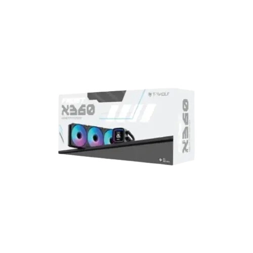 T-Wolf Frost X360 Liquid 360MM CPU Cooler with Digital Display (Black) - 1