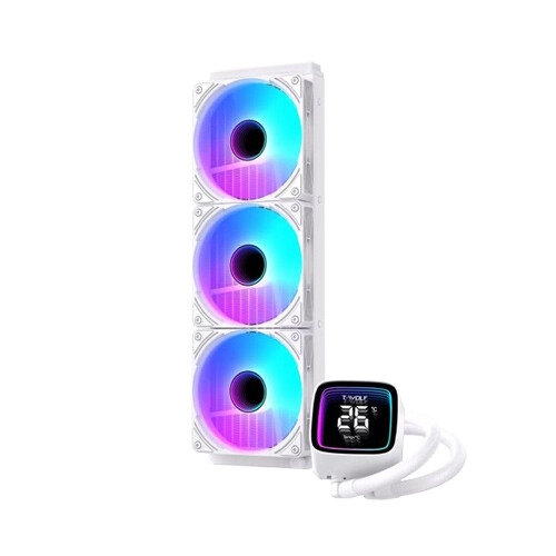 T-Wolf Frost X360 Liquid 360MM CPU Cooler with Digital Display (White)