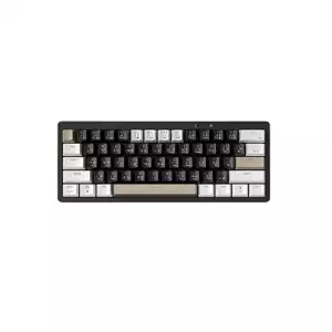 Zifriend AG61 Gasket Side RGB Yellow Switch streamer Mechanical Keyboard (Black&White&Light Brown)