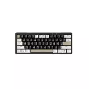 Zifriend AG61 Gasket Side RGB Yellow Switch streamer Mechanical Keyboard (Black&White&Light Brown)
