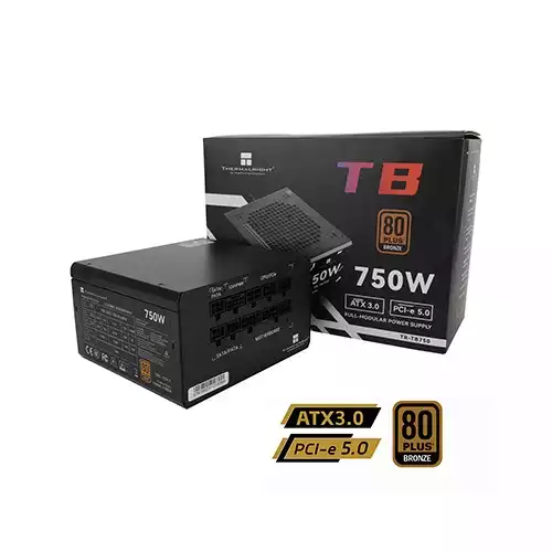 THERMALRIGHT TB 750 750W 80 Plus Efficiency Bronze Full Modular Power Supply (Black)