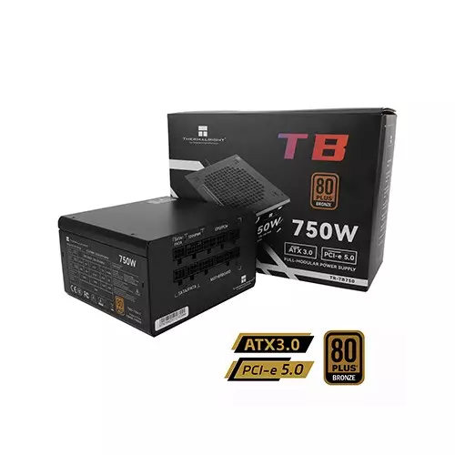 THERMALRIGHT TB 750 750W 80 Plus Efficiency Bronze Full Modular Power Supply (Black)