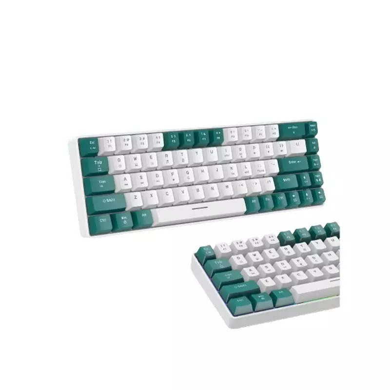 Ziyoulang FreeWolf T8 Wired Mechanical Gaming Keyboard Red Switch (Aqua Green)-gallery-1