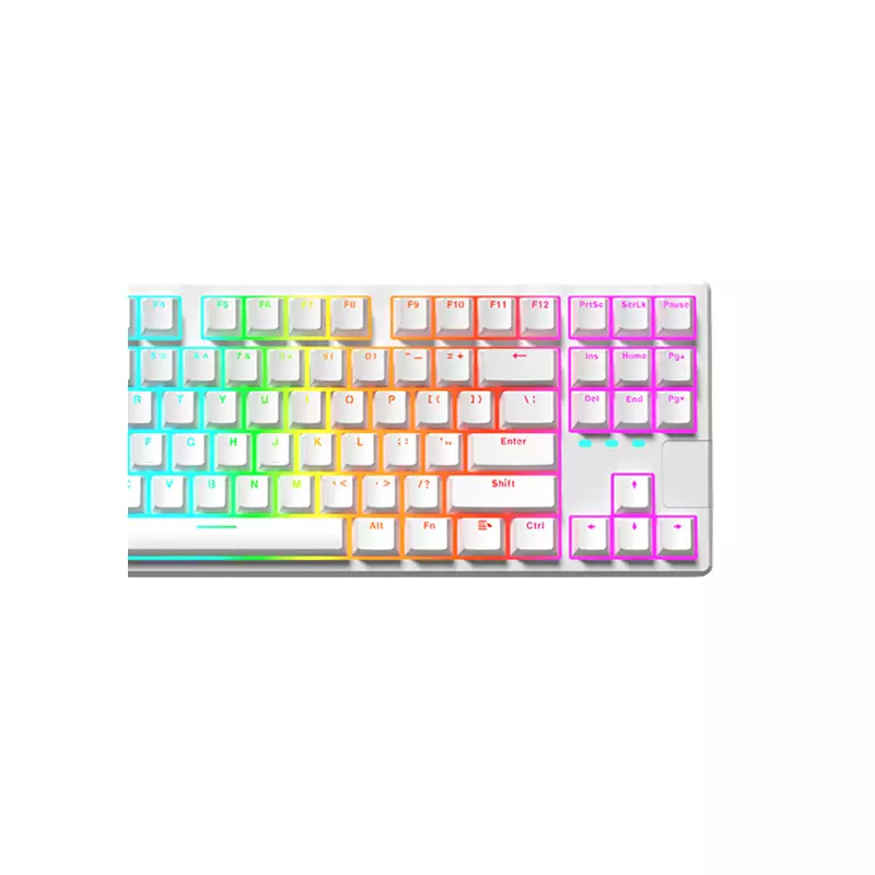 XINMENG X87 WIRED GASKET MECHANICAL KEYBOARD (SALT WHITE)-gallery-1