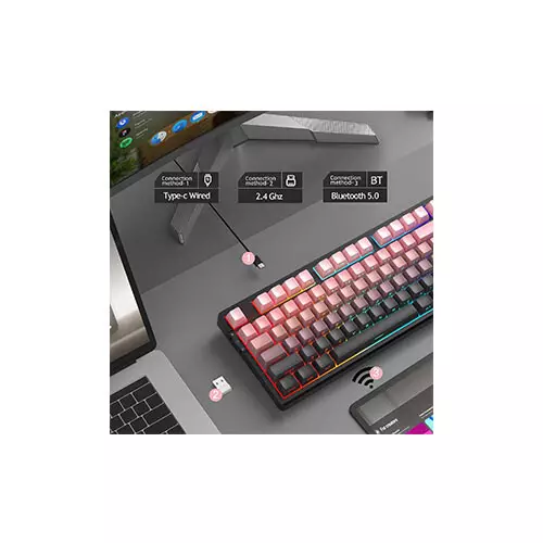 MageGee LIGHT87 Tri-Mode Creamy Gasket Mounted Mechanical Keyboard-gallery-1