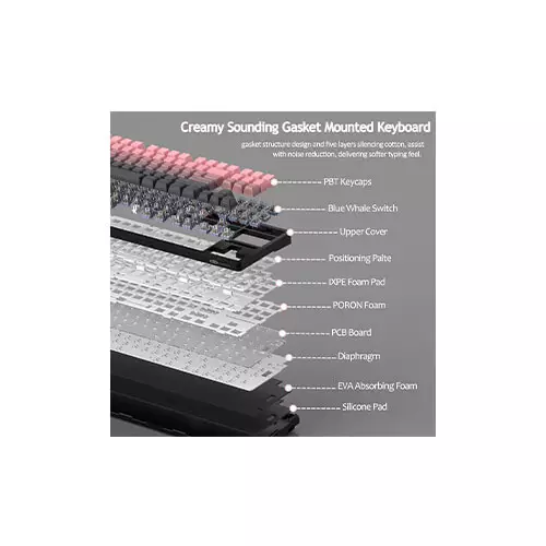 MageGee LIGHT87 Tri-Mode Creamy Gasket Mounted Mechanical Keyboard-gallery-2