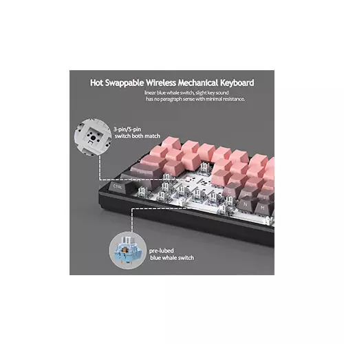 MageGee LIGHT87 Tri-Mode Creamy Gasket Mounted Mechanical Keyboard-gallery-4