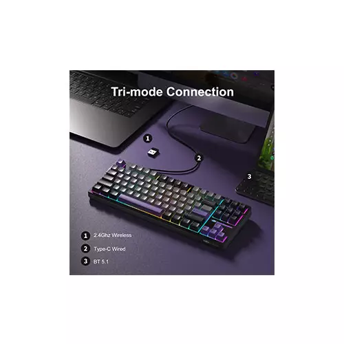 MageGee LIGHT87 Tri-Mode Creamy Gasket Mounted Mechanical Keyboard-gallery-2