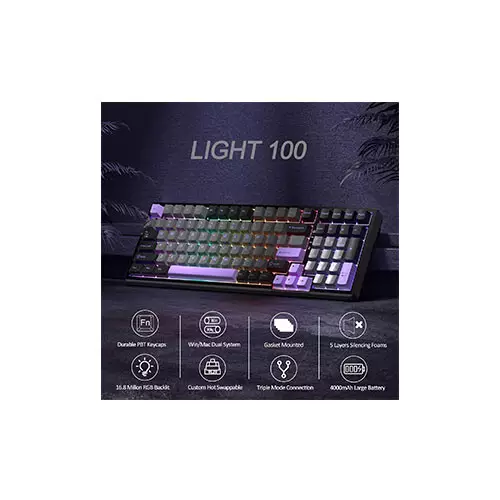 MageGee LIGHT100 Tri-Mode Mechanical Keyboard-gallery-3