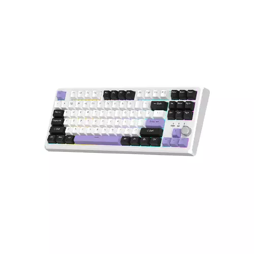 Magegee SKY87 Tri-mode Gasket Mounted Mechanical Keyboard (ICE Purple)