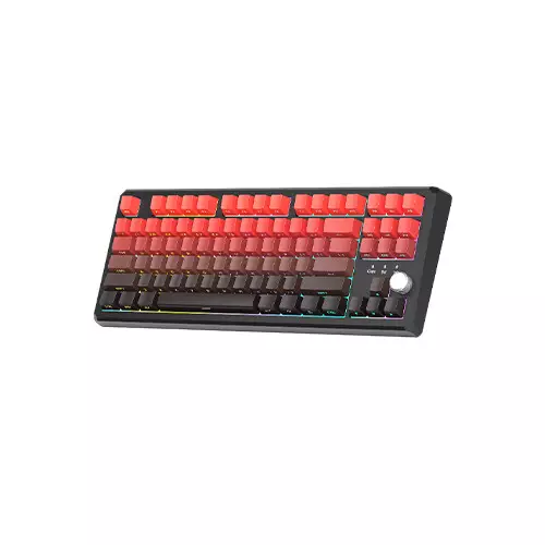 Magegee SKY87 Tri-mode Side-printed Gasket Mounted Mechanical Keyboard (Red & Black)