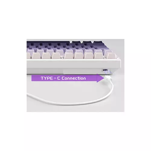 MageGee SKY98 Wired Gasket Mounted Mechanical keyboard (White Purple)-gallery-2