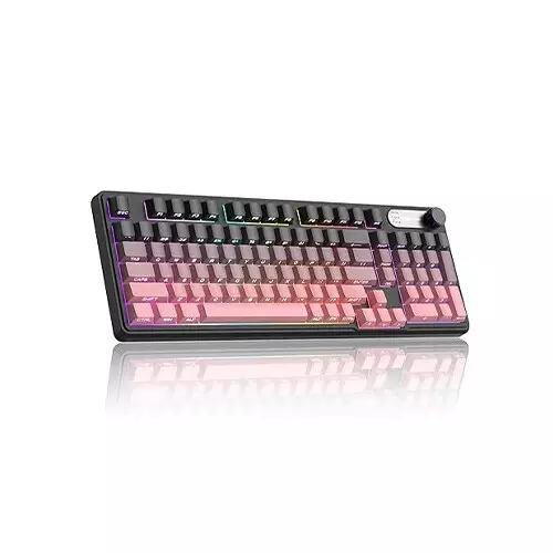 MageGee GK960 Tri-Mode RGB Gaming Keyboard (Black Pink)