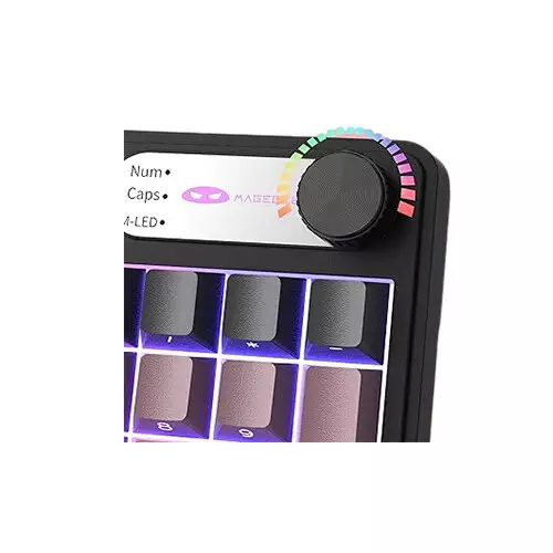 MageGee GK960 Tri-Mode RGB Gaming Keyboard (Black Pink)-gallery-1