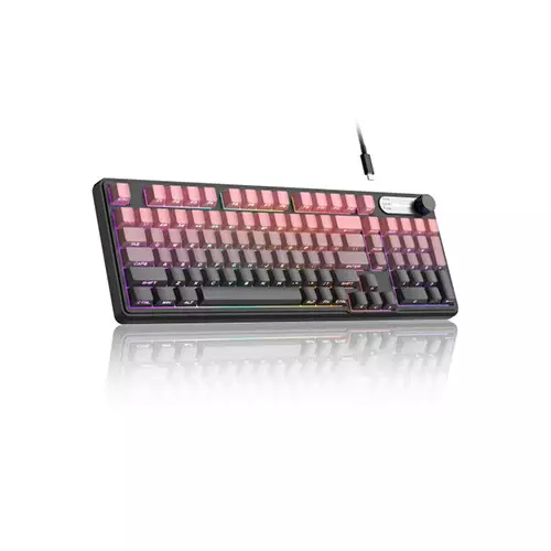 MageGee GK960 Wired RGB Gaming Keyboard (Pink Black)