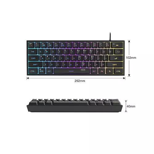 MageGee TS91 Wired RGB membrane keyboard-gallery-1