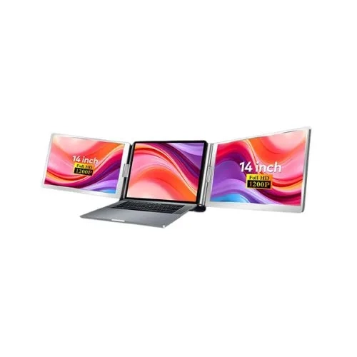 Fopo Triple Screen 14 Inch Portable Laptop Monitor