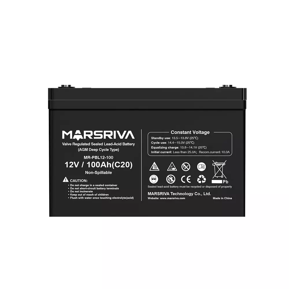 Marsriva MR-PBL12-100 12V 100Ah Sealed Lead-Acid UPS Battery