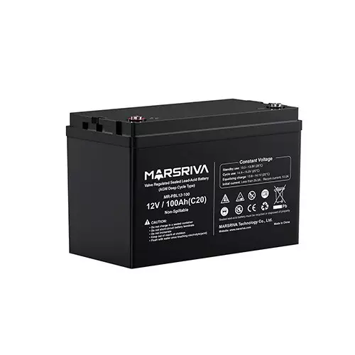 Marsriva MR-PBL12-100 12V 100Ah Sealed Lead-Acid UPS Battery-gallery-1
