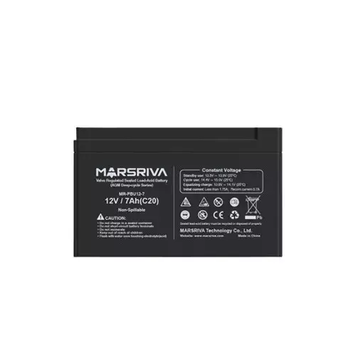 MARSRIVA MR-PBU12-7 12V 7AH ALARM BATTERY  UPS-gallery-2